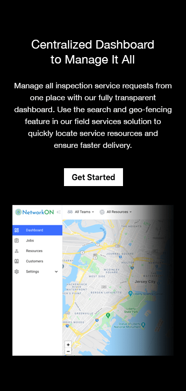 Software for Inspections Services - Manage all inspection service requests from a powerful centralized dashboard powered with route optimization, custom roles, and more features.