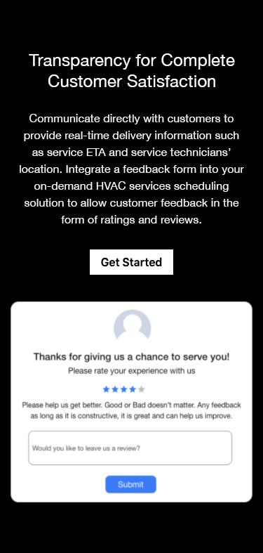 On-Demand HVAC Services Solutions - Communicate with service technicians, customers and your team in real-time. Notify customers using push notifications.