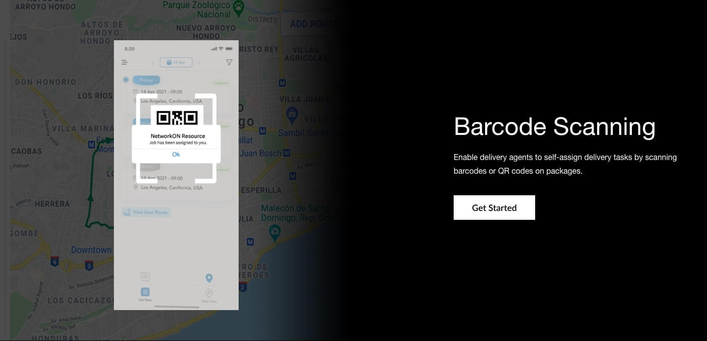 Our Barcode scanning feature enables courier drivers to make a record of task completion and proof of delivery.
